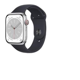 Apple Watch (Series 8) 2022 GPS 45 mm - Aluminio Plata - Correa deportiva Negro