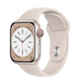 Apple Watch (Series 8) 2022 GPS 45 mm - Aluminio Blanco estrella - Correa deportiva Blanco estrella