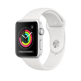 Apple Watch (Series 3) 2017 GPS 42 mm - Aluminio Plata - Correa deportiva Blanco