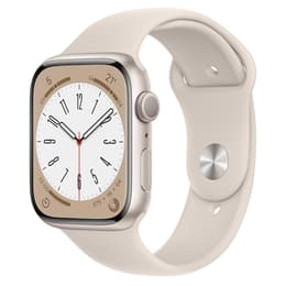Apple Watch (Series 8) 2022 GPS 45 mm - Aluminio Beige - Pulsera Milanese Loop Oro