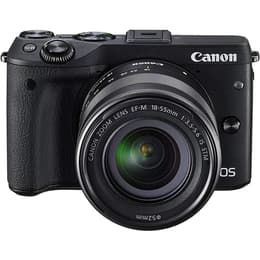 Híbrida EOS M3 - Negro + Canon Zoom Lens EF-M 18-55mm f/3.5-5.6 IS STM f/3.5-5.6