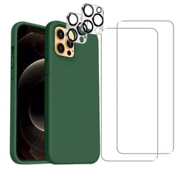 Funda iPhone 12 Pro y 2 protectores de pantalla - Silicona -