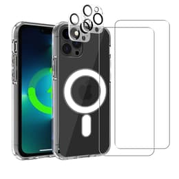 Funda iPhone 13 Pro y 2 protectores de pantalla - TPU - Transparente