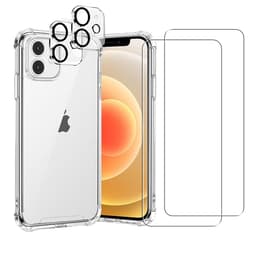 Funda iPhone 12 y 2 protectores de pantalla - TPU - Transparente