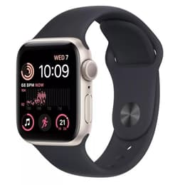 Apple Watch Series SE 2 (2022) GPS + Cellular 40 mm - Aluminio Blanco estrella - Correa deportiva Negro