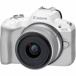 Réflex EOS R50 - Blanco + Canon Canon RF-S 18-45mm f4.5-6.3 IS STM 1,6