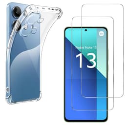 Funda Xiaomi Redmi Note 13 4G y 2 protectores de pantalla - TPU - Transparente