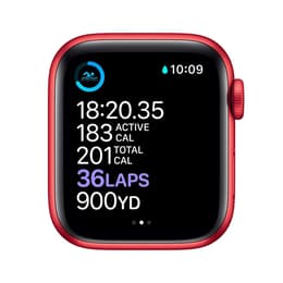 Apple Watch Series 6 (2020) GPS + Cellular 44 mm - Aluminio Rojo - Correa deportiva Azul