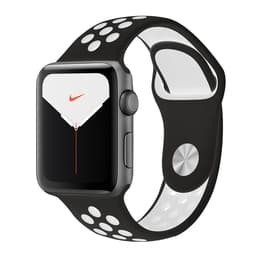 Apple Watch Series 5 (2019) GPS 44 mm - Aluminio Gris espacial - Correa Nike Sport Negro/Blanco