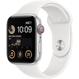 Apple Watch Series SE 2 (2022) GPS + Cellular 44 mm - Aluminio Plata - Correa deportiva Blanco