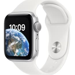 Apple Watch Series SE 2 (2022) GPS 44 mm - Aluminio Plata - Correa deportiva Blanco