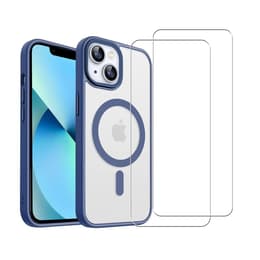 Funda iPhone 13 y 2 protectores de pantalla - TPU - Azul