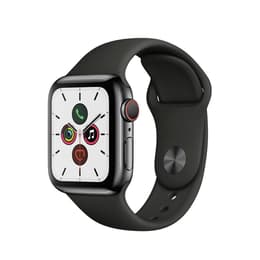 Apple Watch Series 5 (2019) GPS + Cellular 40 mm - Acero inoxidable Negro espacial - Correa deportiva Negro